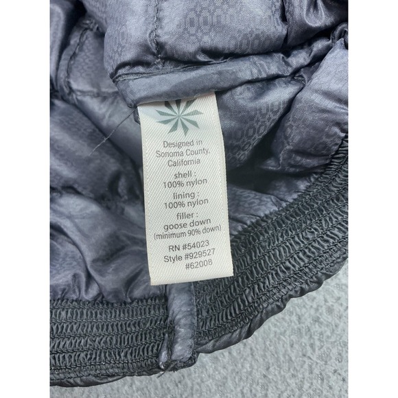 Athleta Downalicious Jacket Womens Small Black Nylon Asymmetrical Zip Packable - Picture 6 of 11